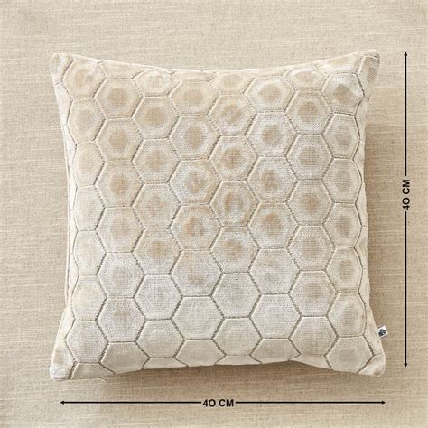 Buy Moonlight Bovara Velvet Finish Jacquard Cushion Cover - 40x40cm ...