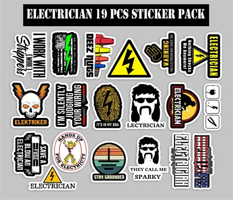 Union Hard Hat Stickers Electrical