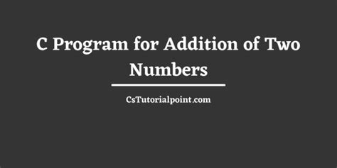 Addition Program in C++ 的图像结果