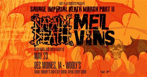 Napalm Death and Melvins with Special Guests at Woolys, Wooly's, Des ...
