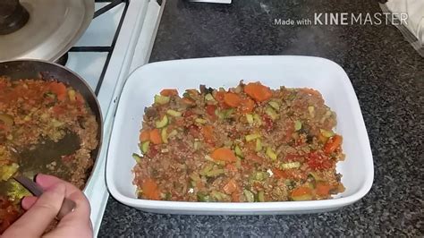 Lasagna recipe with mince meat, vegetables and cream with  