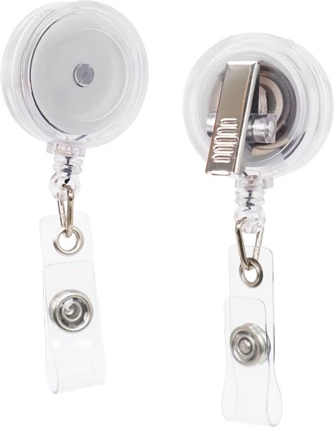 Amazon.com : 50-Pack Retractable Badge Reels – Alligator Clip Badge ...