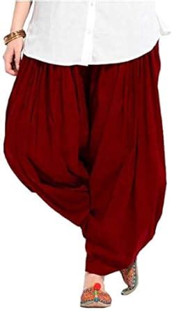 Buy AARAV Cotton Blend Regular Fit Dhoti Patiyala Salwar Harem Bottoms ...