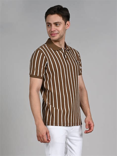 Killer Men Brown Stripe Slim Fit T-Shirts – Killer Jeans
