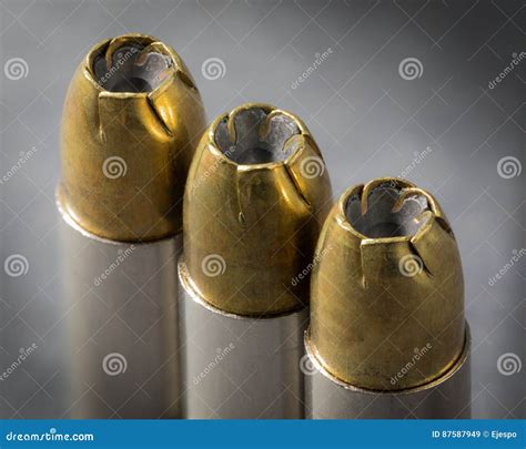 Hollow Point 9mm stock image. Image of three, luger, ammo - 87587949