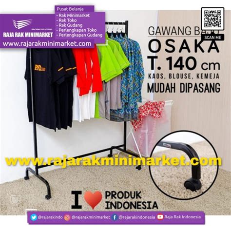 RAK GAWANG BAJU TIPE KD + WM | Rak Display Toko Baju Pakaian Busana ...