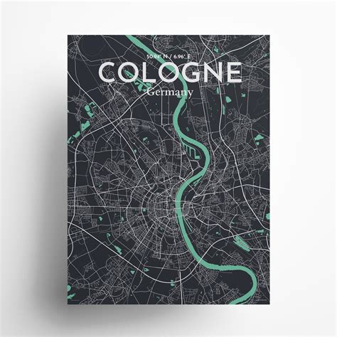 Cologne City Map, Art Print, Wall Decor - OurPoster.com