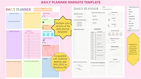 Image result for OneNote Daily Planner Template
