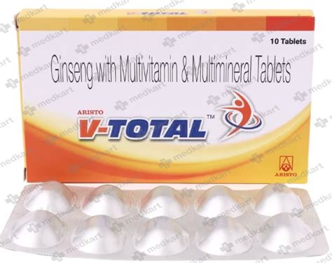V TOTAL TABLET 10'S, Price, Composition & Generic Alternatives - Medkart