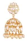 Buy Gold Plated Vellore Polki Bead Drop Jhumkas by Kaari Online at Aza ...