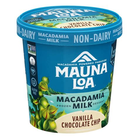 Mauna Loa Non Dairy Macadamia Milk Vanilla Chocolate Chip Frozen ...