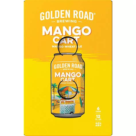 Golden Road Mango Cart Wheat Ale Craft Beer 6 pk Cans - Shop Beer at H-E-B