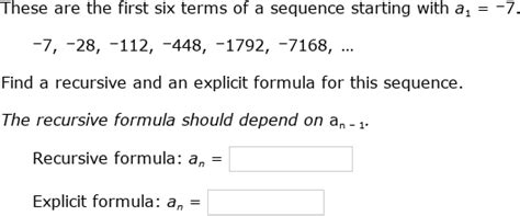 Image result for Recursive and Explicit Formulas Examples