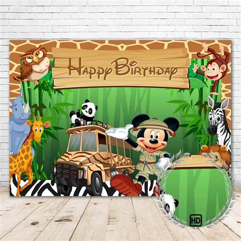 Youran Background Mickey Safari One 5x3ft Wild Zoo | Ubuy India