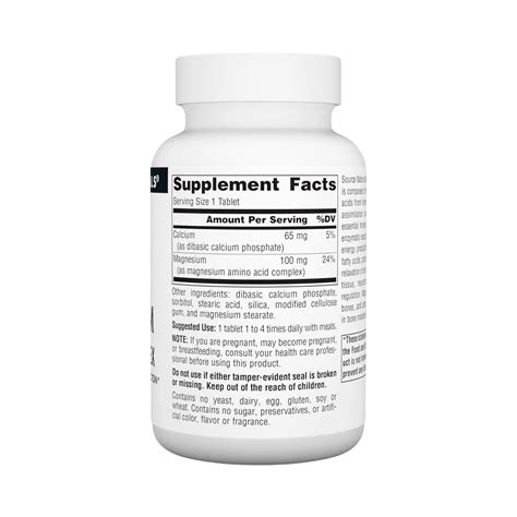 Source Naturals, Magnesium Chelate Complex, 100 Tablets – Maple Herbs