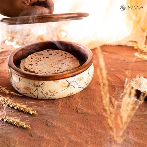 roti box india online Best Buy chapati Phulkas Handmade wooden decor ...