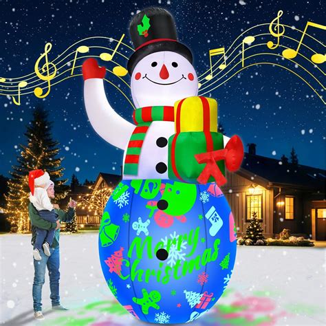 Amazon.com: 12FT Giant Christmas Inflatables Snowman Decorations Built ...