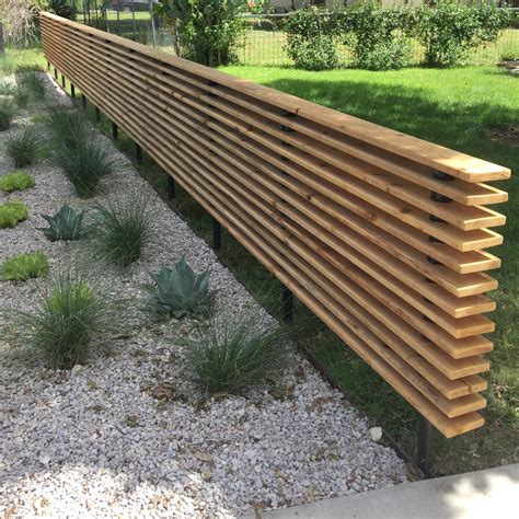 Modern Wood Privacy Screen for Front Yard