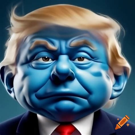 Caricature of Donald Trump as a baby wearing a white diaper with stars ...