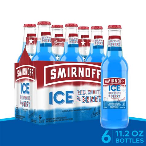 Smirnoff Ice Red White & Berry Sparkling Drink, 11.2oz Bottles, 6pk ...