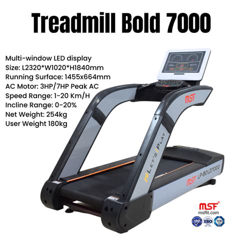 Treadmill Bold 7000 (Commercial) — MSFFIT