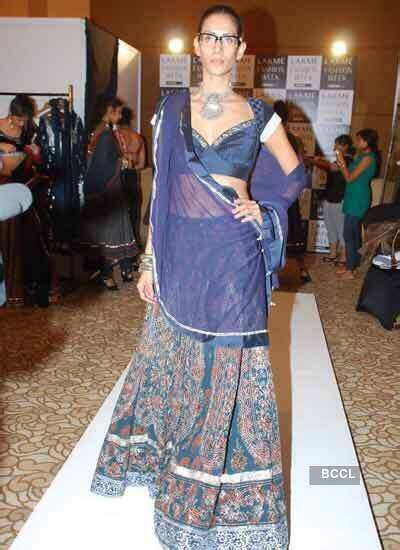 A model at the fittings session for the upcoming fashion week at Grand ...