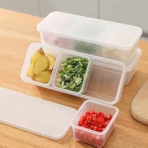 Buy MosQuick® 3 Grid Food Storage Containers vegetable storage box for ...