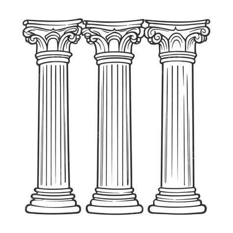 Greek Pillars Drawing