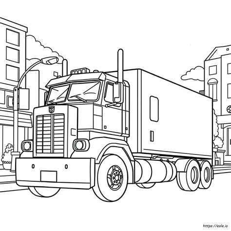 Optimus Prime Truck Malvorlagen