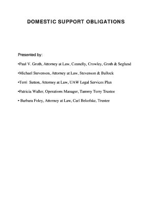 Fillable Online domestic support obligations - Chapter 13 Trustee Fax ...