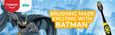 Buy Colgate Kids Batman Toothbrush, Extra Soft With Tongue Cleaner ...