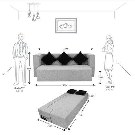 Buy Flipper X Sofa Cum Bed 3 Seater Light Grey Online in India