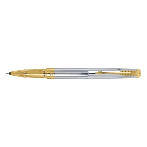 Parker Aster Shiny Chrome Gold Trim Roller Ball Pen – SATYAM STATIONERS