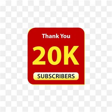 20K subscribers free transparent png design