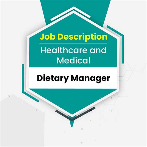 Job Descriptions - Dietary Manager