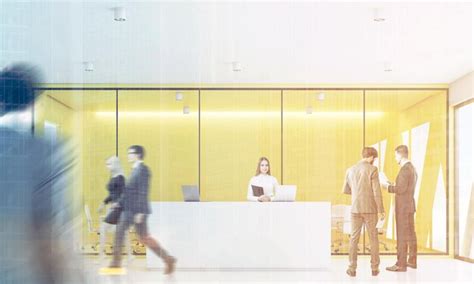 People yellow reception front toned | Premium Photo