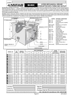 Fillable Online MI-ROC HYDRO MECHANICAL GREASE INTERCEPTOR WITH THREE ...