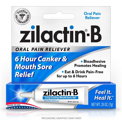 Amazon.com: Zilactin-B Fast Acting Canker Sore Treatment - Long Lasting Protection and Oral Pain ...
