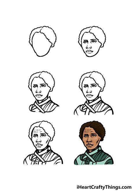 Harriet Tubman Drawing - How To Draw Harriet Tubman Step By Step