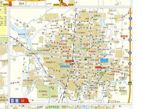邯郸市区交通图 - 中国交通地图 - 地理教师网