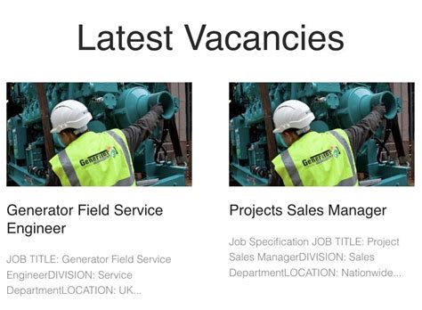 Image result for Generator Tech Job