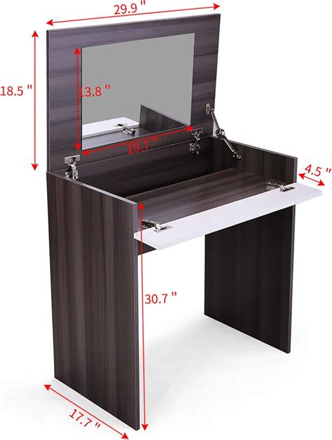 Buy AYTTPG Makeup Vanity Table with Flip Up Mirror, Dressing Table with ...