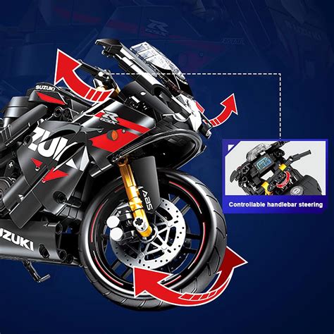 Buy VLites Motorcycle Building Blocks Kit for Suzuki GSXR1000R, 794 ...