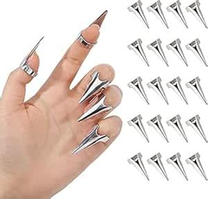 10 pcs Nail Rings, Claws Rings Finger Claws for Party, Gothic Metal ...