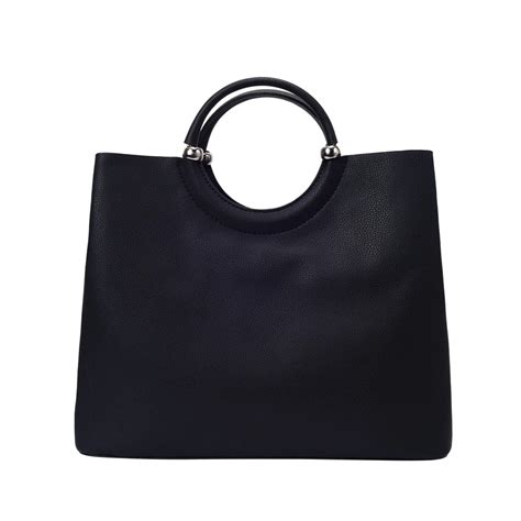 Buy Avril Top Handle Black Satchel Bag | Lino Perros