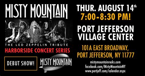 MISTY MOUNTAIN DEBUTS IN PORT JEFF!, Port Jeff Village Center, Port ...