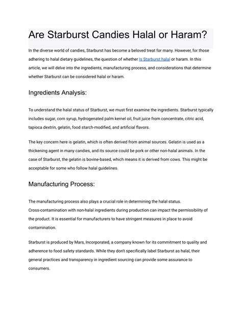 PPT - Are Starburst Candies Halal or Haram PowerPoint Presentation ...