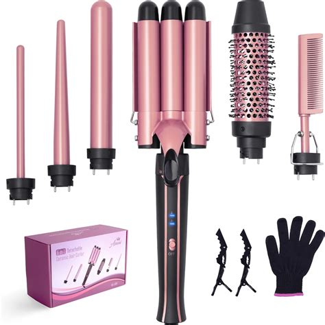 Amazon.com: Asani Curling Iron Wand Set 6-in-1 - Beachwaver Hair Curler ...