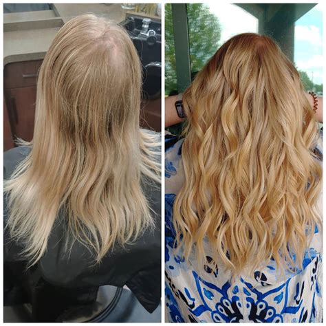 Beaded Weft Hair Extensions Before And After at Catherine Reeves blog