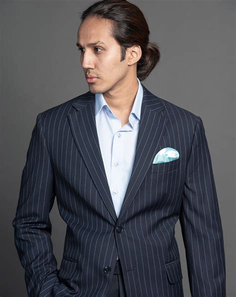 Blue Striped Blazer – Teal Man